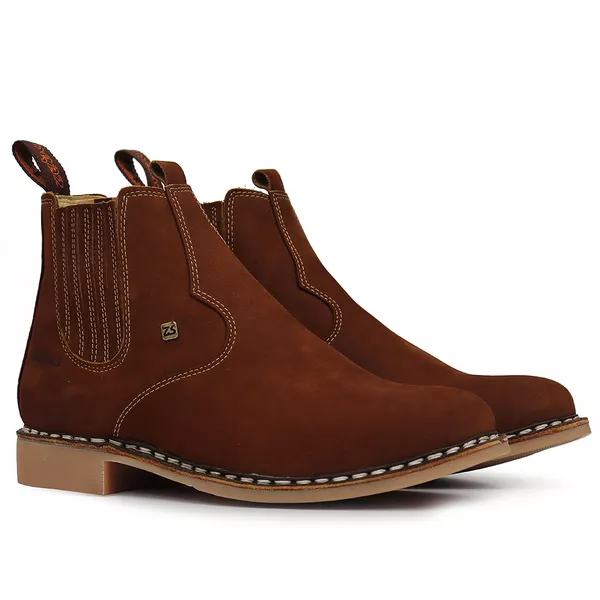 Bota Texas Masculina Ortopédica Couro Legítimo: Conforto Raiz e Brindes